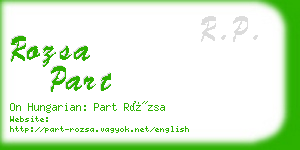 rozsa part business card